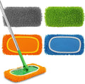 Set of 4 Reusable Microfiber Mop Pads Compatible with Swiffer Sweeper, Dry Sweeping Cloths