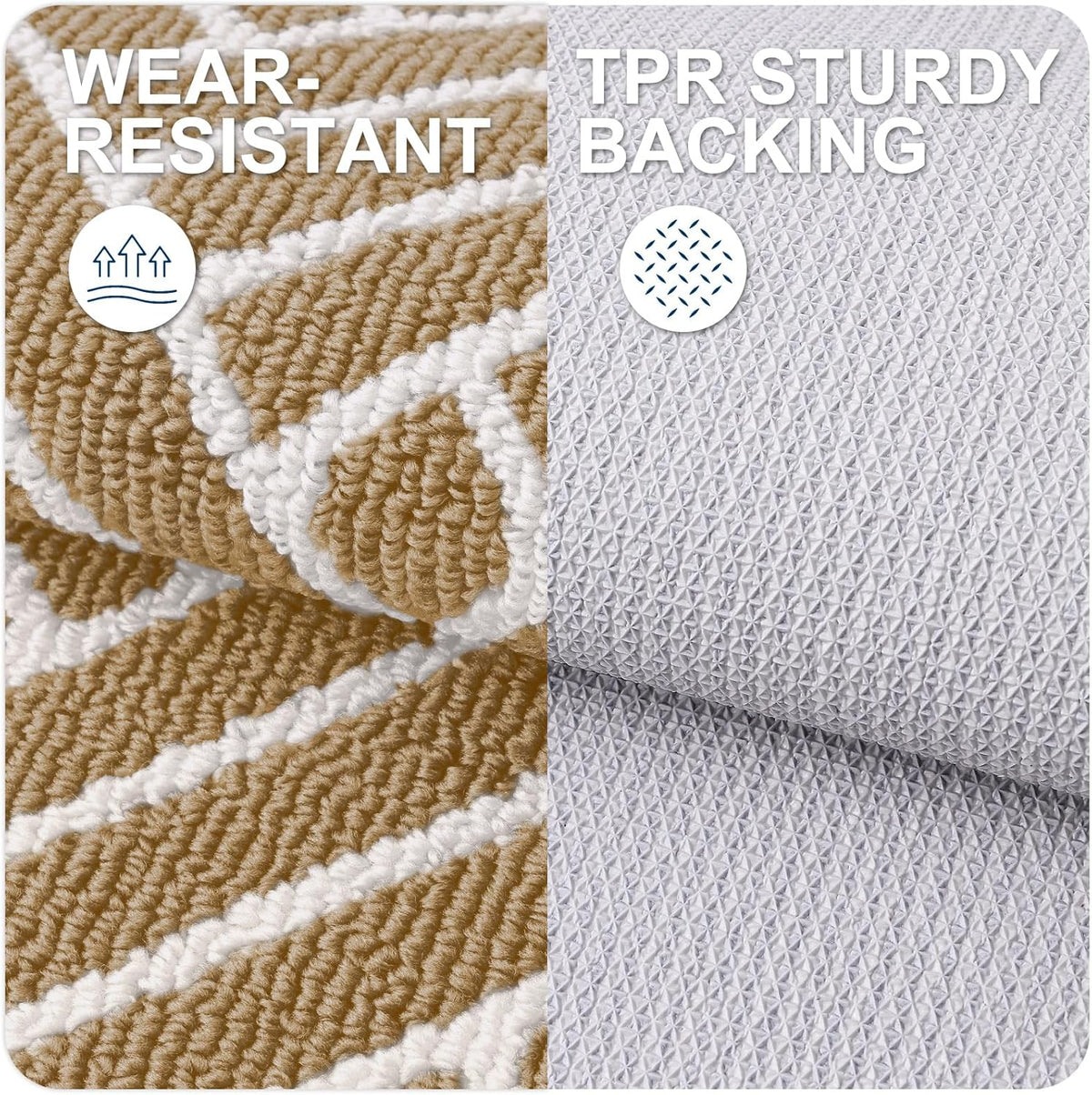 OLANLY Indoor Door Mat, 32x20 Inch, Dirt Resistant and Absorbent, Non-Slip Rubber Backing Floor