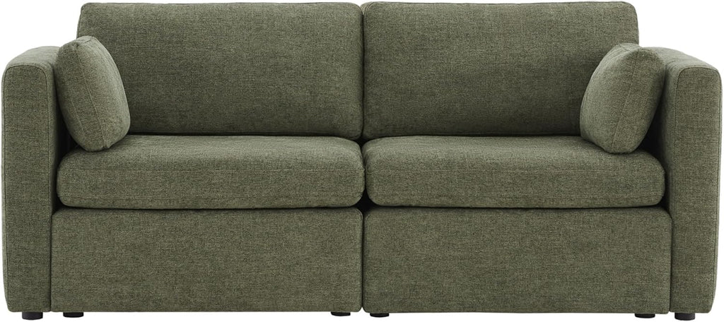 CHITA Small Modular Sectional Fabric Sofa Set, Extra Comfty Loveseat Cloud Couch, FSC Certified
