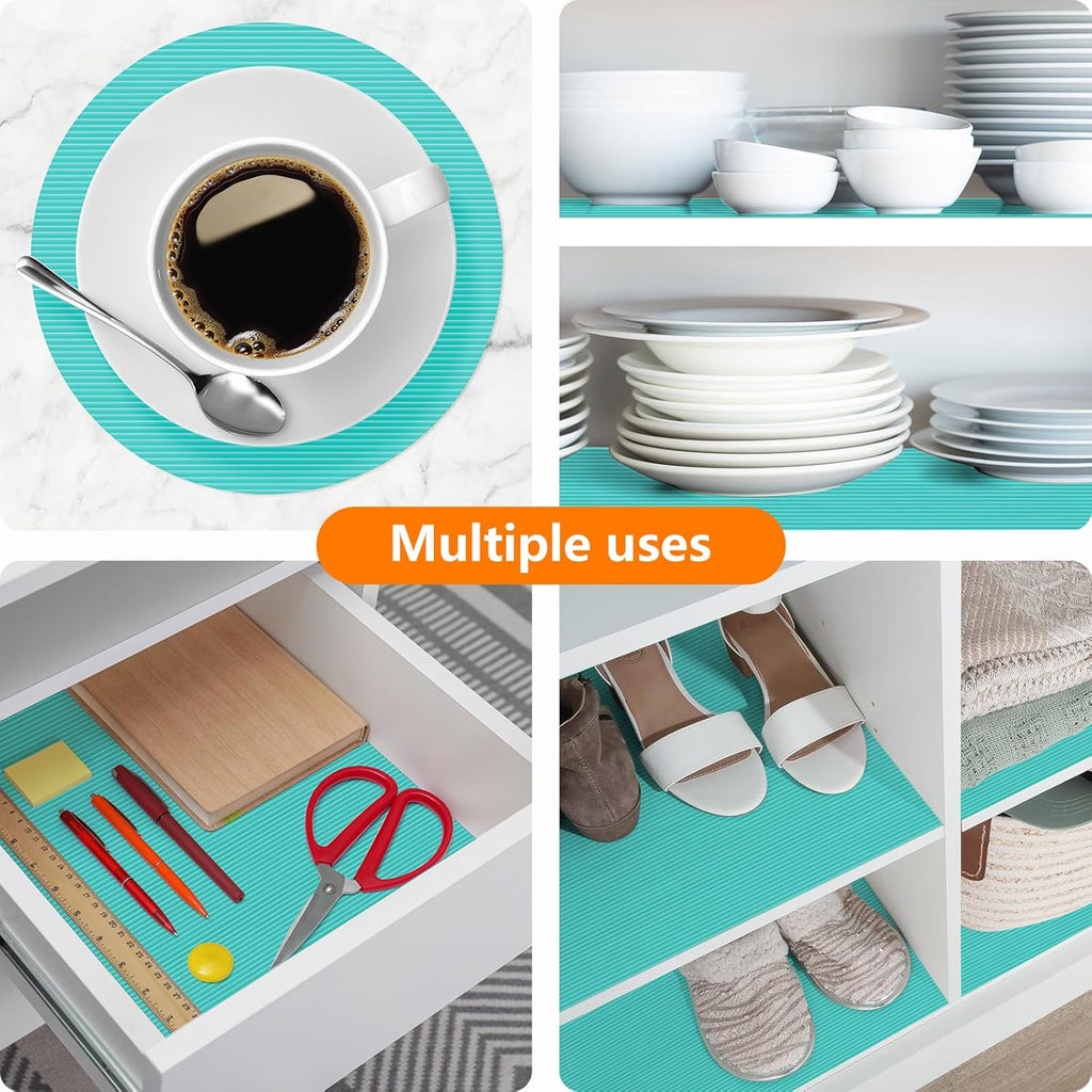 Shelf Liners for Kitchen Cabinets Drawer Liner Non Adhesive Cupboard Mat EVA Material Waterproof