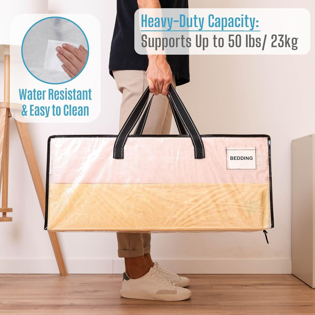 VENO 6 Pack Moving Bags Extra Large Storage Bags for College Move-In, Heavy-Duty Storage Totes