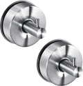 JOMOLA Brushed Stainless Steel Shower & Bathroom Hooks - No Drill Adhesive-Free Suction Cup