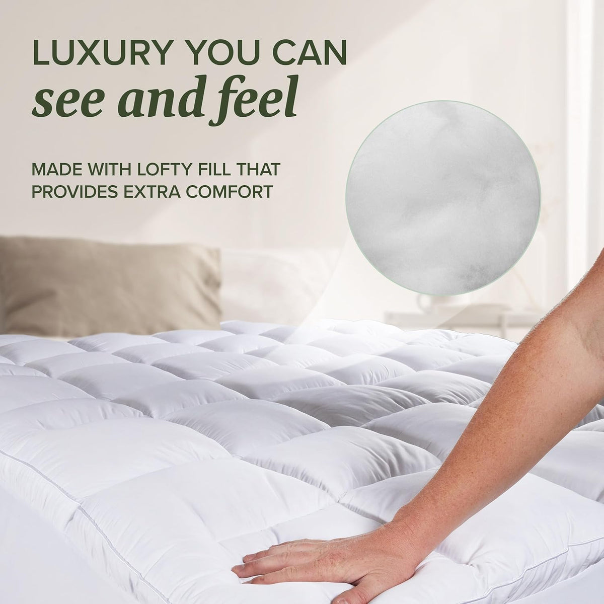Beckham Hotel Collection Twin Size Hybrid Mattress Pad (Extra Padded) & Protector - Waterproof