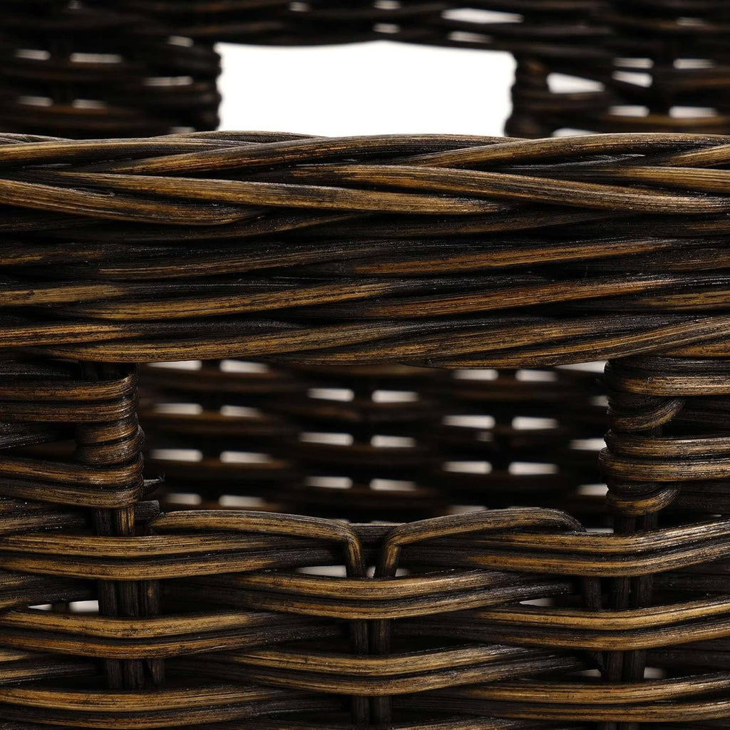 The Basket Lady Tall Rectangular Wicker Storage Basket, Medium, 20 in L x 13 in W x 11 in H
