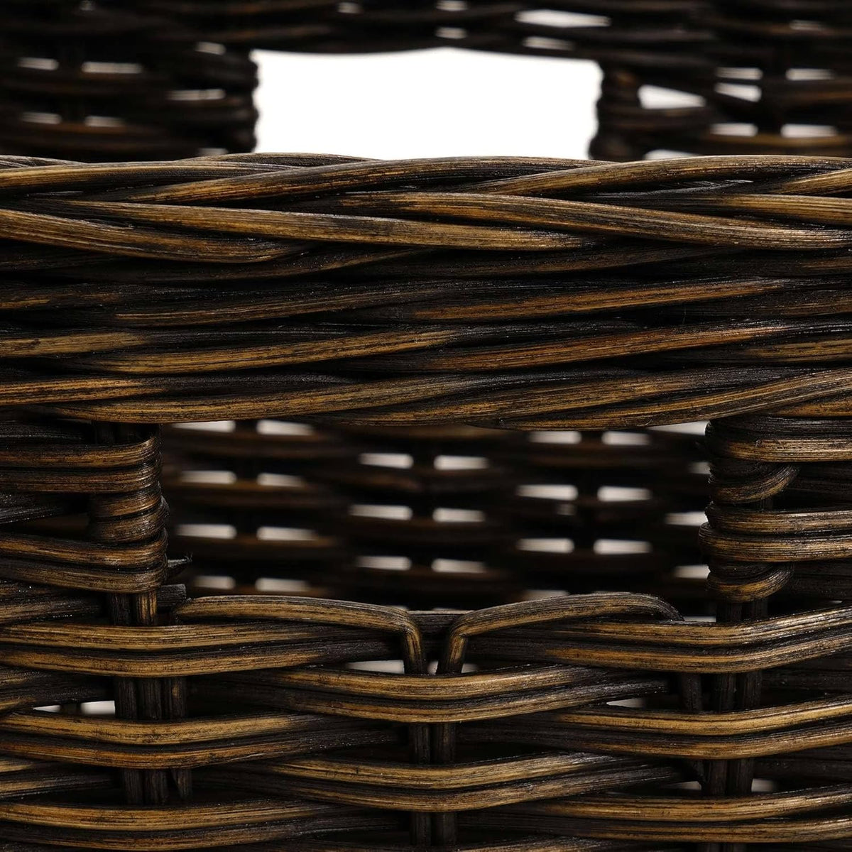 The Basket Lady Tall Rectangular Wicker Storage Basket, Medium, 20 in L x 13 in W x 11 in H