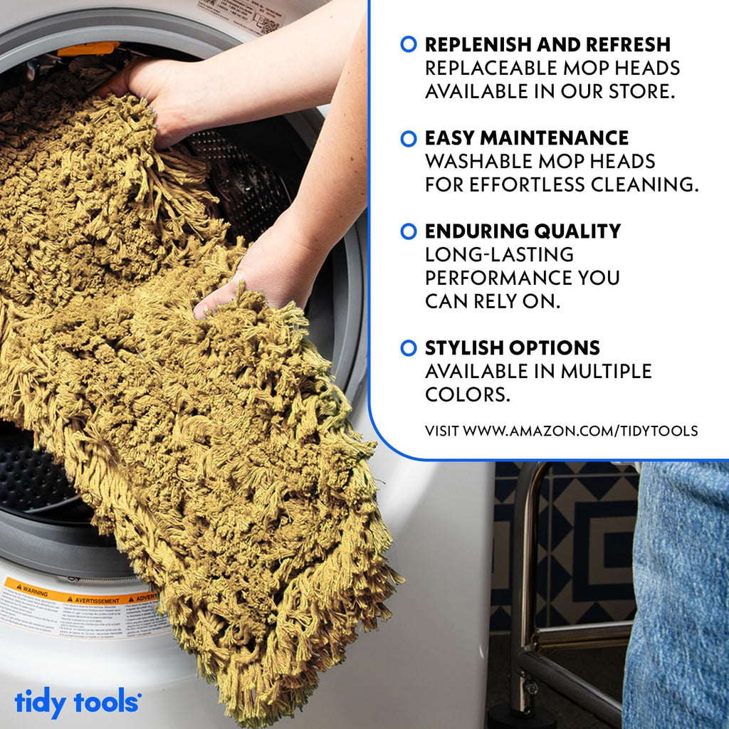 36 Inch Yellow Commercial Dust Mop & Floor Sweeper with Extendable Handle – Mop for Hardwood, Tile