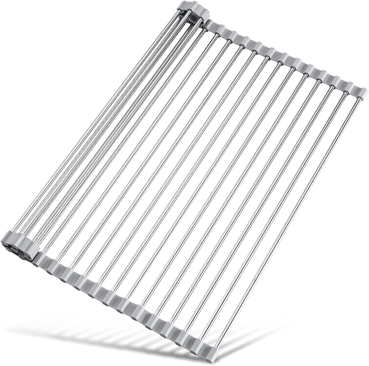 Tomorotec 17.7" x 12.5" Roll Up Dish Drying Rack Over Sink Drying Rack Sink Cover Kitchen Sink