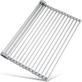 Tomorotec 17.7" x 15.5" Roll Up Dish Drying Rack Over Sink Drying Rack Sink Cover Kitchen Sink