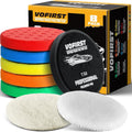 8 Pcs Buffing Polishing Pads, 6 Inch Polishing Pads, Car Compound Buffing Sponge Pads and Woolen
