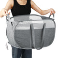 Collapsible Laundry Baskets, Tear Proof Pop Up Laundry Hamper with Dual Handles, Durable Foldable