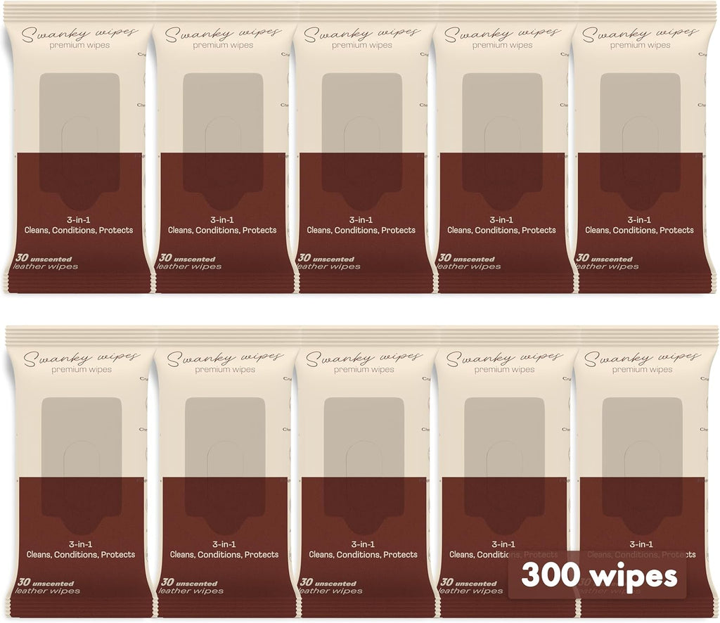 Swanky Leather Wipes - Leather Cleaner and Conditioner for Purses, Shoes, Furniture Polish & Car