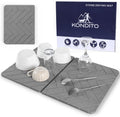 Large Folding Stone Dish Drying Mat for Kitchen Counter – Super Absorbent Diatomite Pad for Dishes