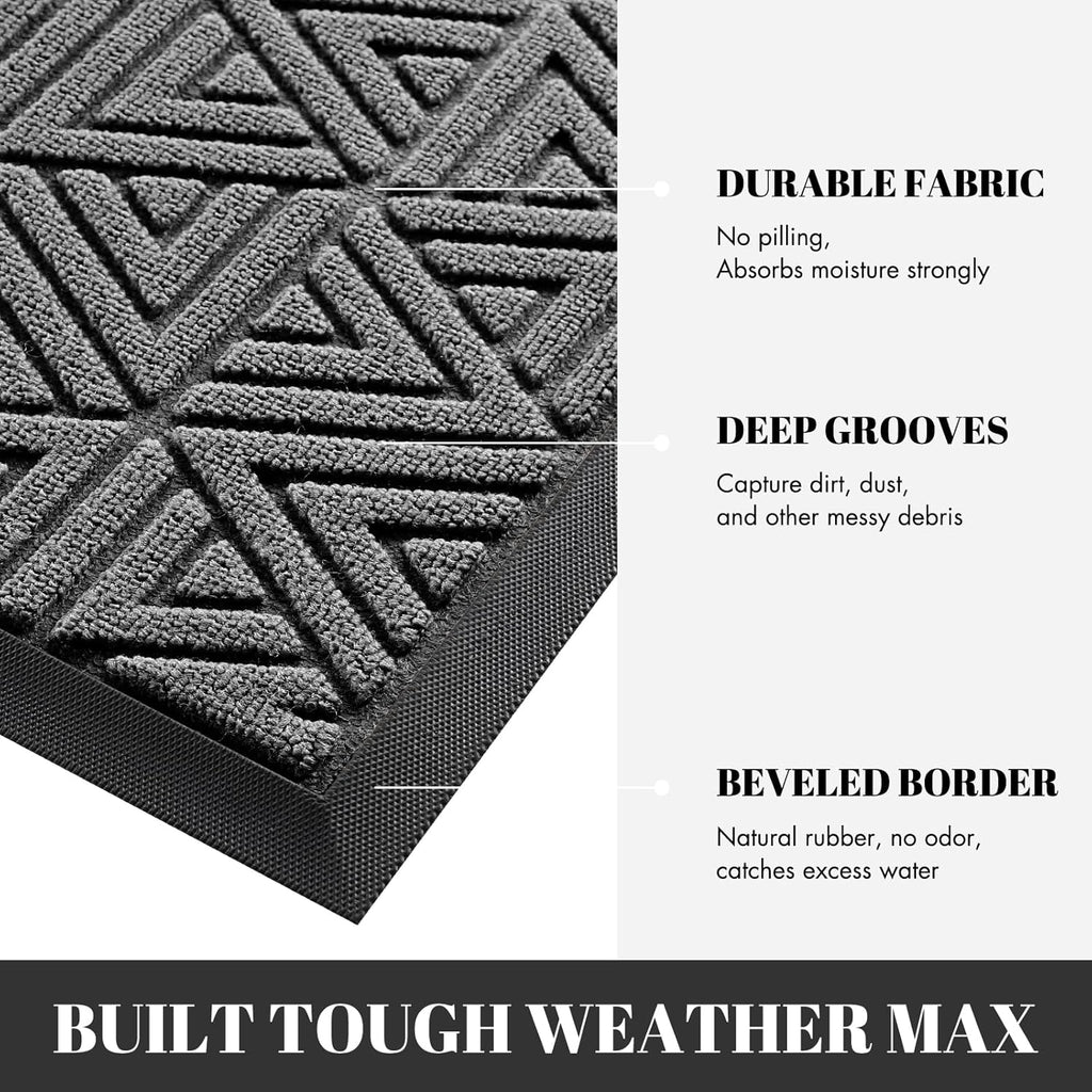 Yimobra Outdoor Mats for Front Door 29.5x17, All-Weather Waterproof Non-Slip Outdoor Door Mat