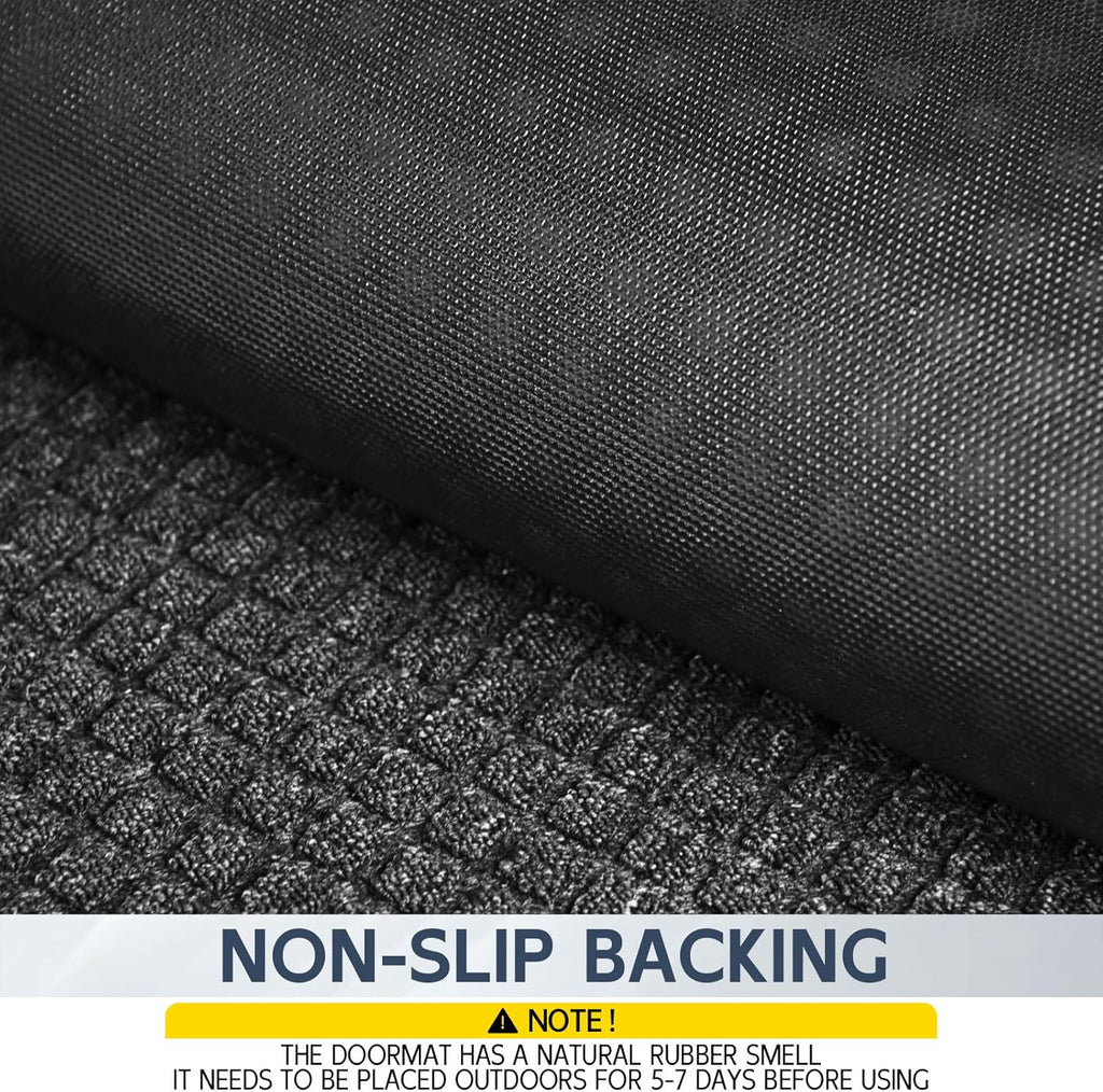 Indoor Outdoor Front Door Mats, 48" x 36" Rubber Backing Non Slip Durable Welcome Floor Mats for