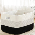 Blanket Basket,Rectangle Woven Baskets for Storage,30L Laundry Basket for Decorative Nursery