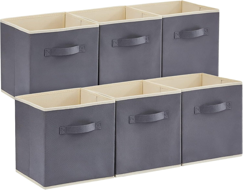 Lifewit Collapsible Fabric Storage Cubes Bins Set 13 Inch, Foldable Cubby Organizers Boxes, 6 Pack
