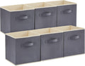 Lifewit Collapsible Fabric Storage Cubes Bins Set 13 Inch, Foldable Cubby Organizers Boxes, 6 Pack