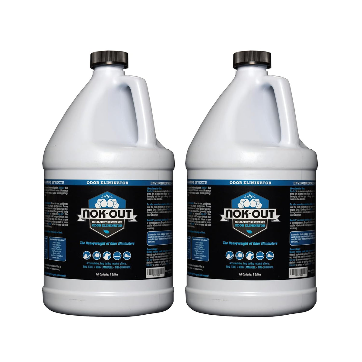 NOK OUT Odor Remover, Pet Deodorizer and Cleaning Spray, Made in the USA, 1 Gallon, 2-Pack
