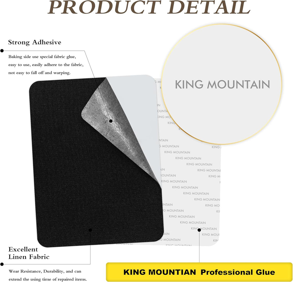 KING MOUNTAIN Fine Linen Repair Patches, Self-Adhesive Linen Fabric Patches, 8X11 inch Extra Size