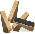 4 Pack Wooden Door Stop - Non-Slip Door Stoppers for Floor - Door Wedges for All Door Types and