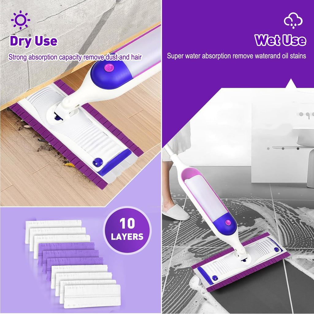 50 Count Disposable Mopping Pads Refills for PowerMop Mopping Pads Multi-Surface Household