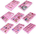 8 Pack Stackable Jewelry Trays Organizer Velvet Earring Organizer Jewelry Tray for Drawers Earring