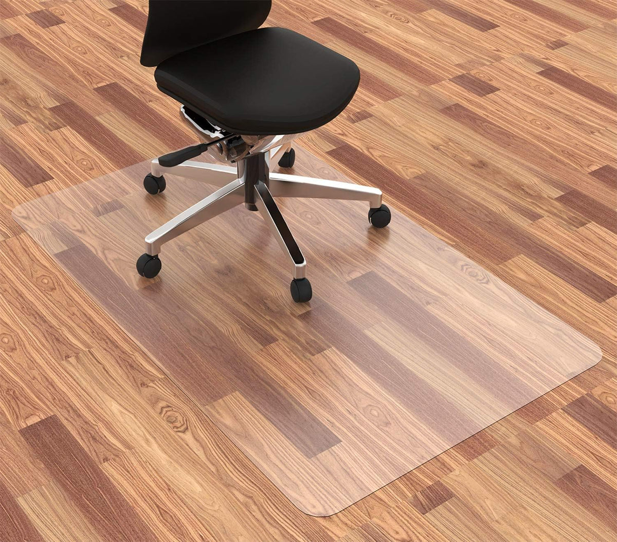 Office Chair Mat for Hardwood Floor, 48”x 30” Vinyl Desk Chair Mat Clear Floor Protector Mat for