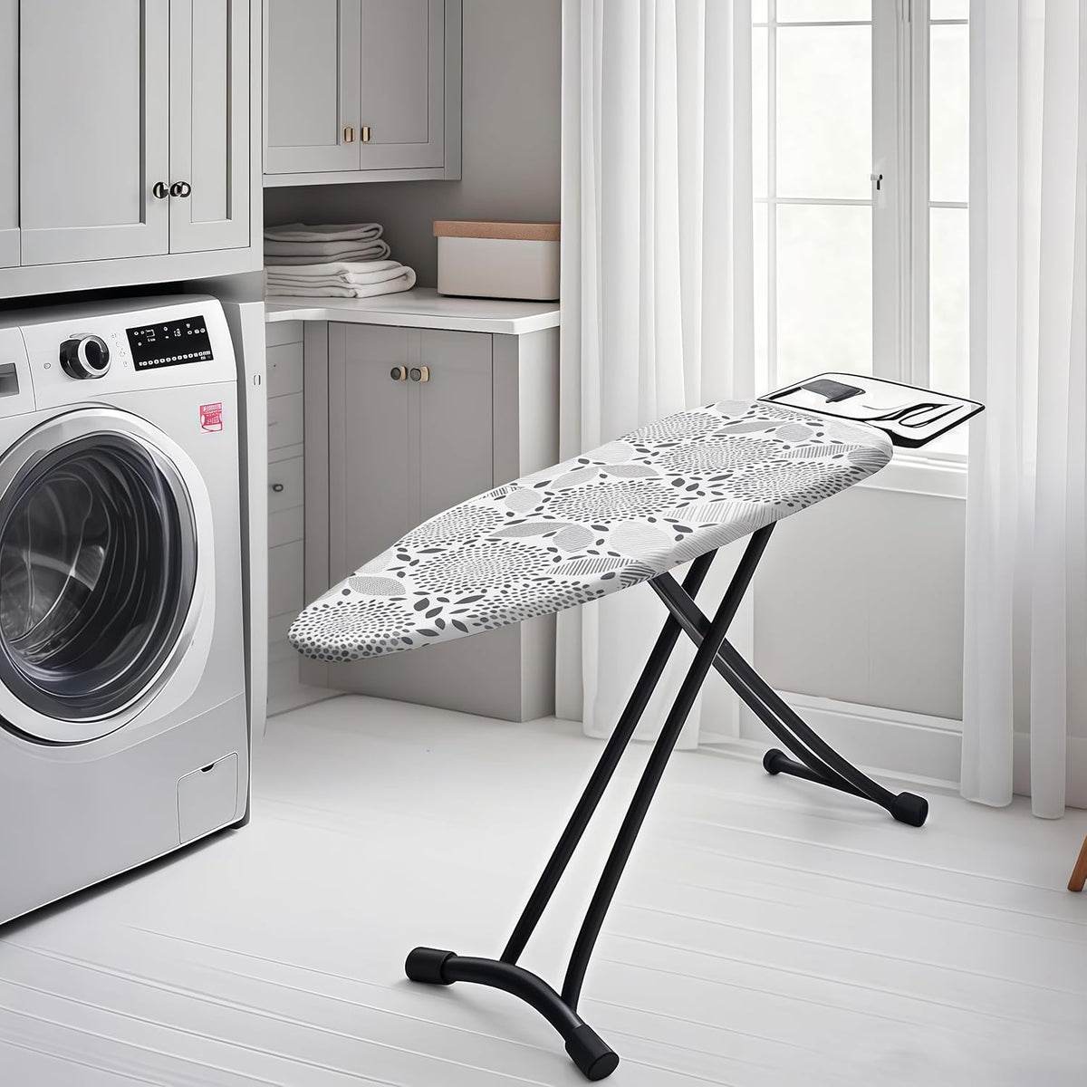 Ironing Board Cover with Two 5MM Thick Feltpads,12"x36"Heat Resistant Replacement Ironing Board