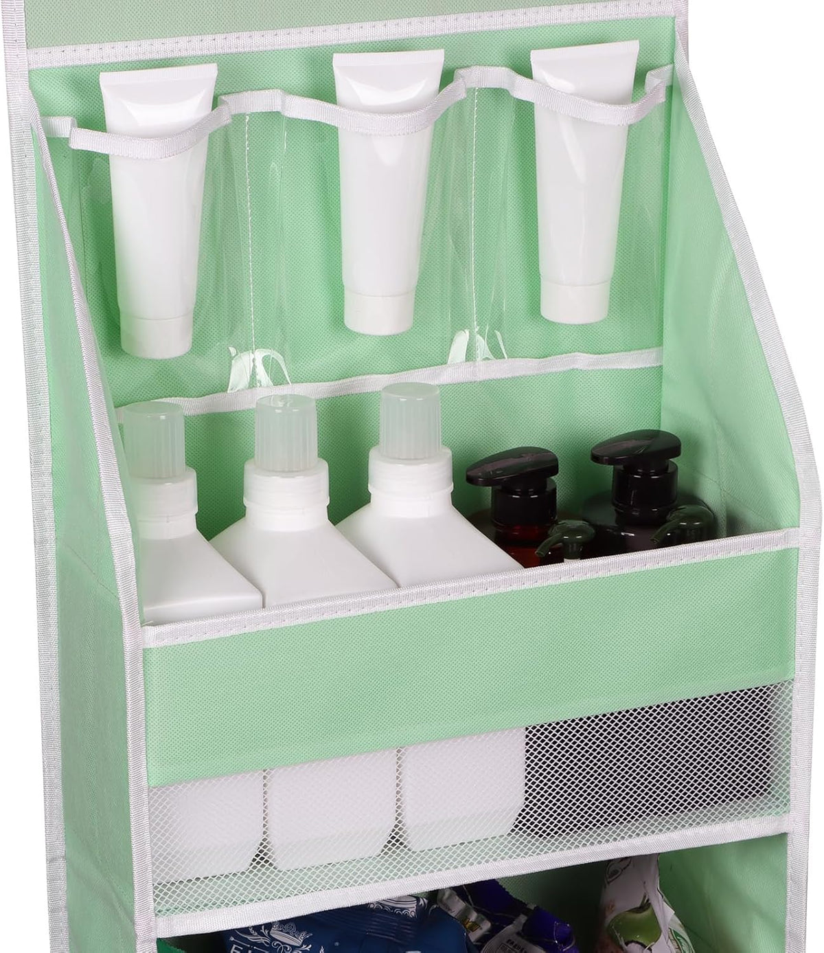 Univivi 5-Shelf Fabric Door Storage Over Door Hanging Organizer with 4 Large Pockets and 3 Small