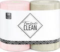 Fantasticlean Microfiber Cleaning Cloth Roll 2 Rolls 120 Pack, Tear Away Paperless Towels, 8" x 8"