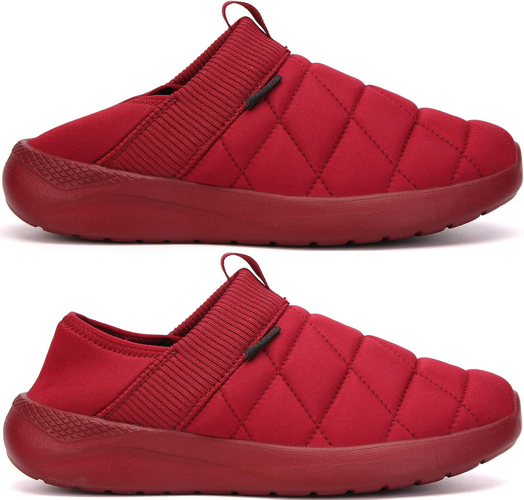 KUBUA Slippers for Men and Womens Indoor House Shoes Plush Slip on Outdoor Garden Loafers