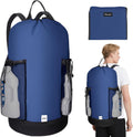 BALEINE 120L Laundry Bag Backpack, 900D Oxford Fabric Large Travel Laundry Bags with Shoulder