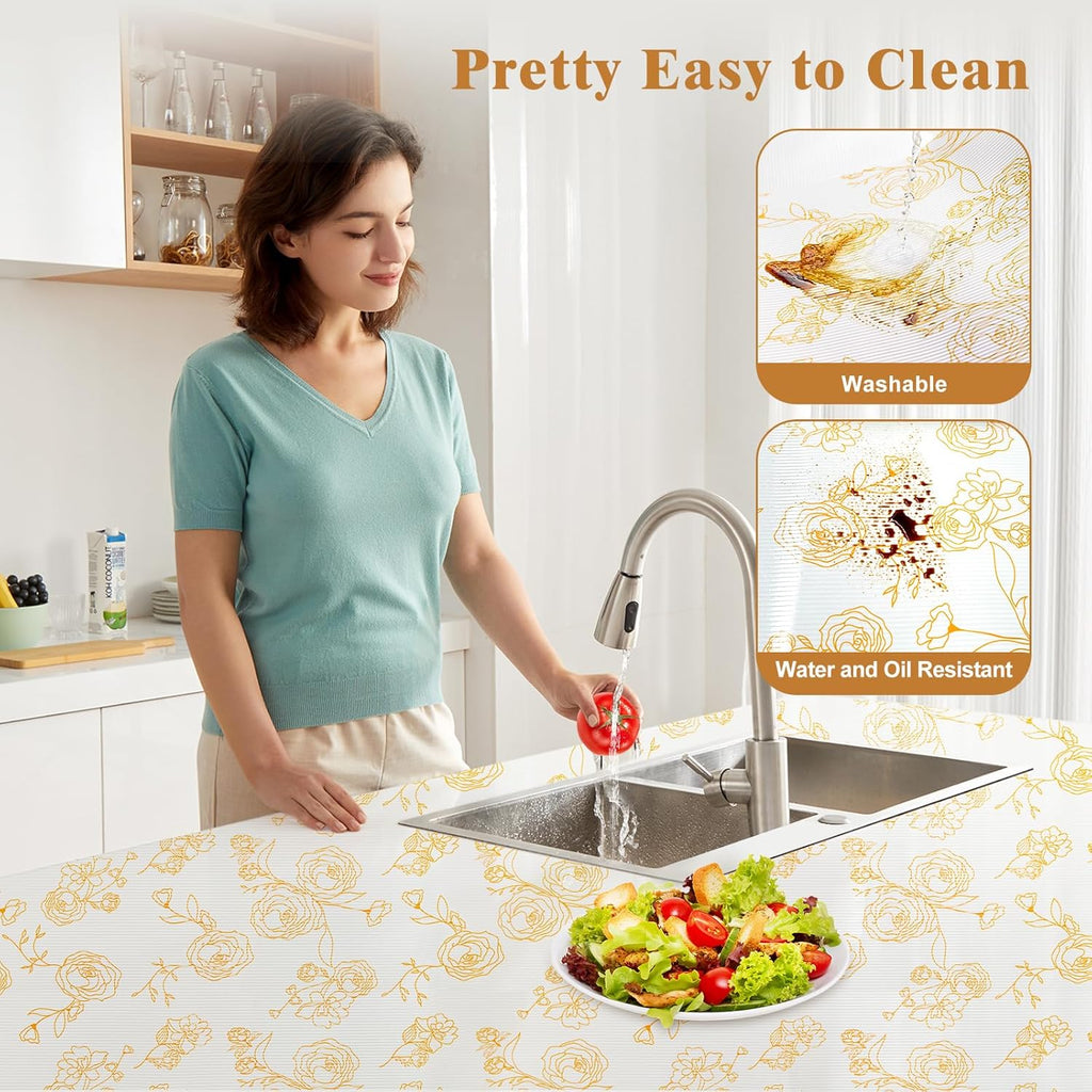 Shelf Cabinet Liner for Kitchen- Non Adhesive Drawer Liner Refrigerator Liner, Premium Waterproof