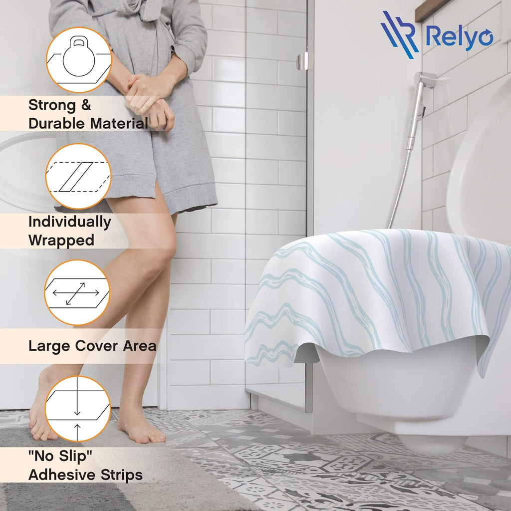Toilet Seat Covers Disposable - 20 Pack - Waterproof, Ideal for Kids and Adults – Extra Large