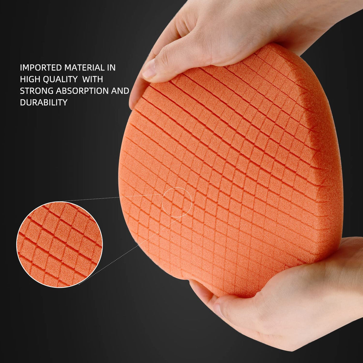 SPTA Buffing Polishing Pads, 5Pc 7.5 Inch Face for 7 Inch Backing Plate, Compound Buffing Sponge