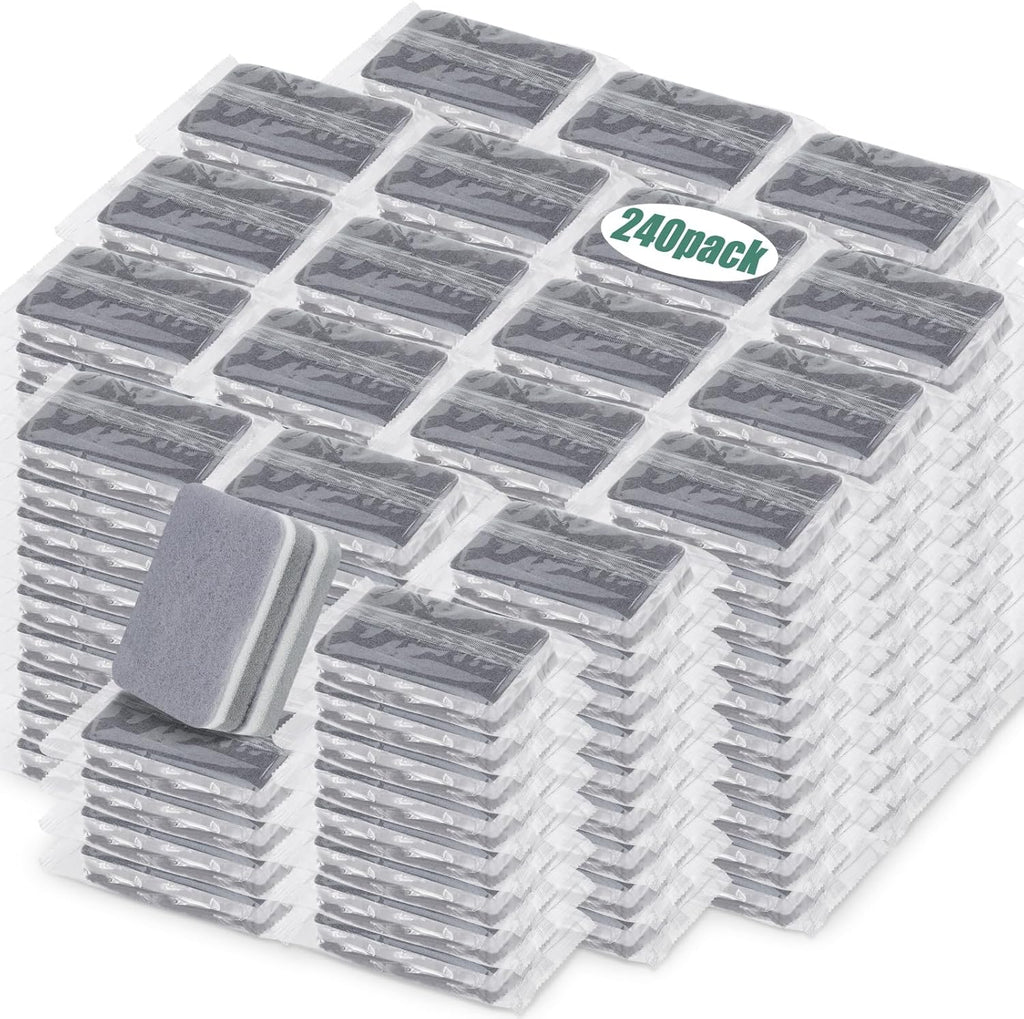 Tanlade 240 Pcs Individually Wrapped Sponge Dishwashing Sponge Bulk Non Scratch Scrub Sponges