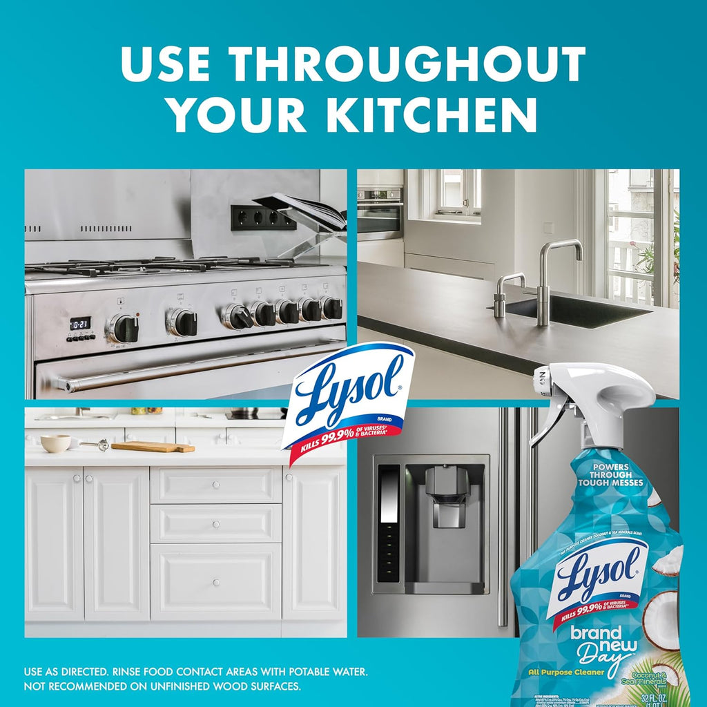 Lysol All Purpose Cleaner Spray, Multi-Purpose Disinfecting Spray, Kitchen & Bathroom Cleaner
