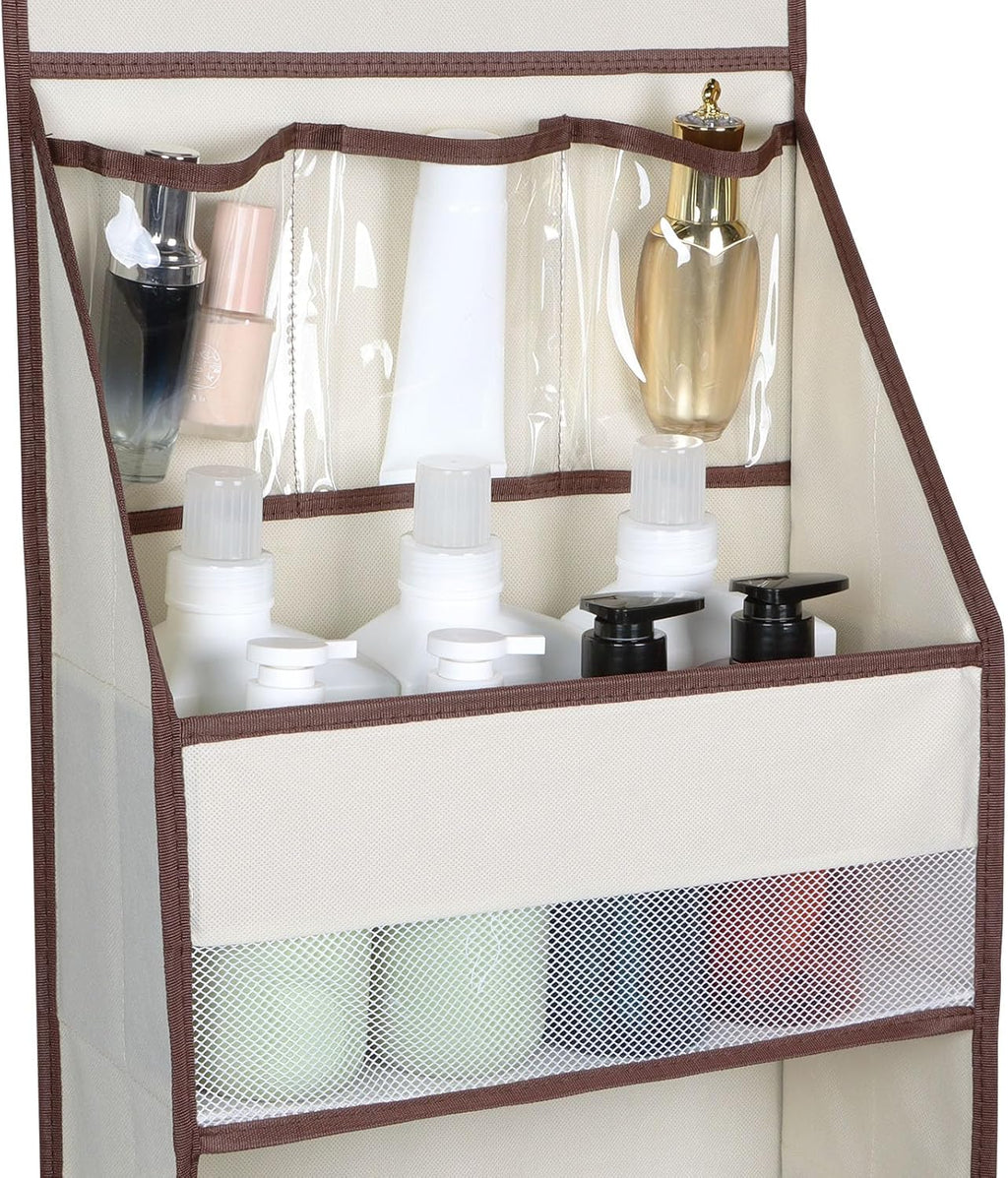 Univivi 5-Shelf Fabric Door Storage Over Door Hanging Organizer with 4 Large Pockets and 3 Small