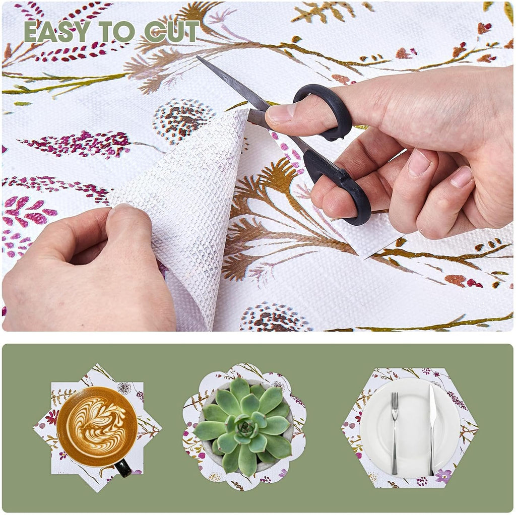 Drawer and Shelf Liner for Kitchen Cabinets 12INx20FT, Non Adhesive, Non Slip Floral Cabinet Shelf