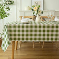 Waterproof Checkered Tablecloth Fabric - Rectangle 58x84 Inch Classic Gingham Buffalo Plaid Table