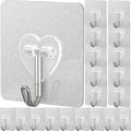 DGYB 20 Pcs Adhesive Hooks for Hanging 22lb Self Adhesive Wall Hooks Heavy Duty Waterproof