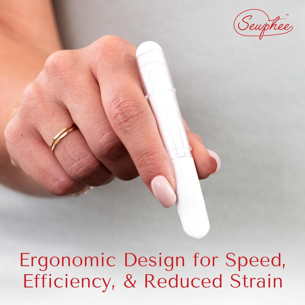 Fabric Markers for Sewing ??Ergonomic Tailors Chalk Pen with Improved Dosing Wheel for Sharp Lines