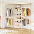 ONBRILL H3 Wall Mounted Closet System, Expandable Industrial Pipe Clothes Rack Clothing Rack for