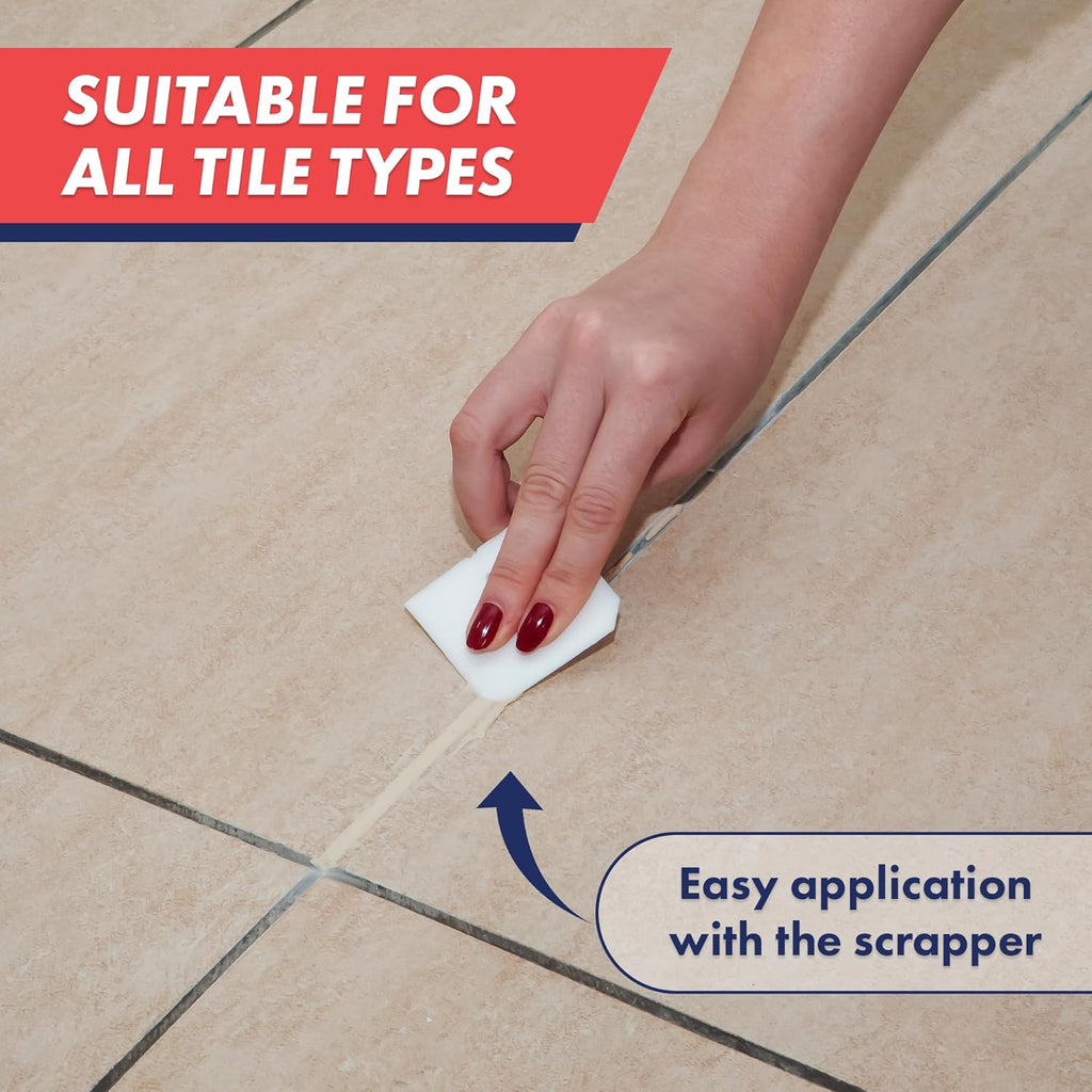 Tile Grout, Repair Kit, 2 Pack Grout Filler, Restore & Renew Tile Joints Line, Fast Drying Tile
