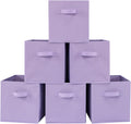 Stero 13x13x13 Inch Fabric Storage Bins 6 Pack Fun Colored Durable Storage Cubes with Handles