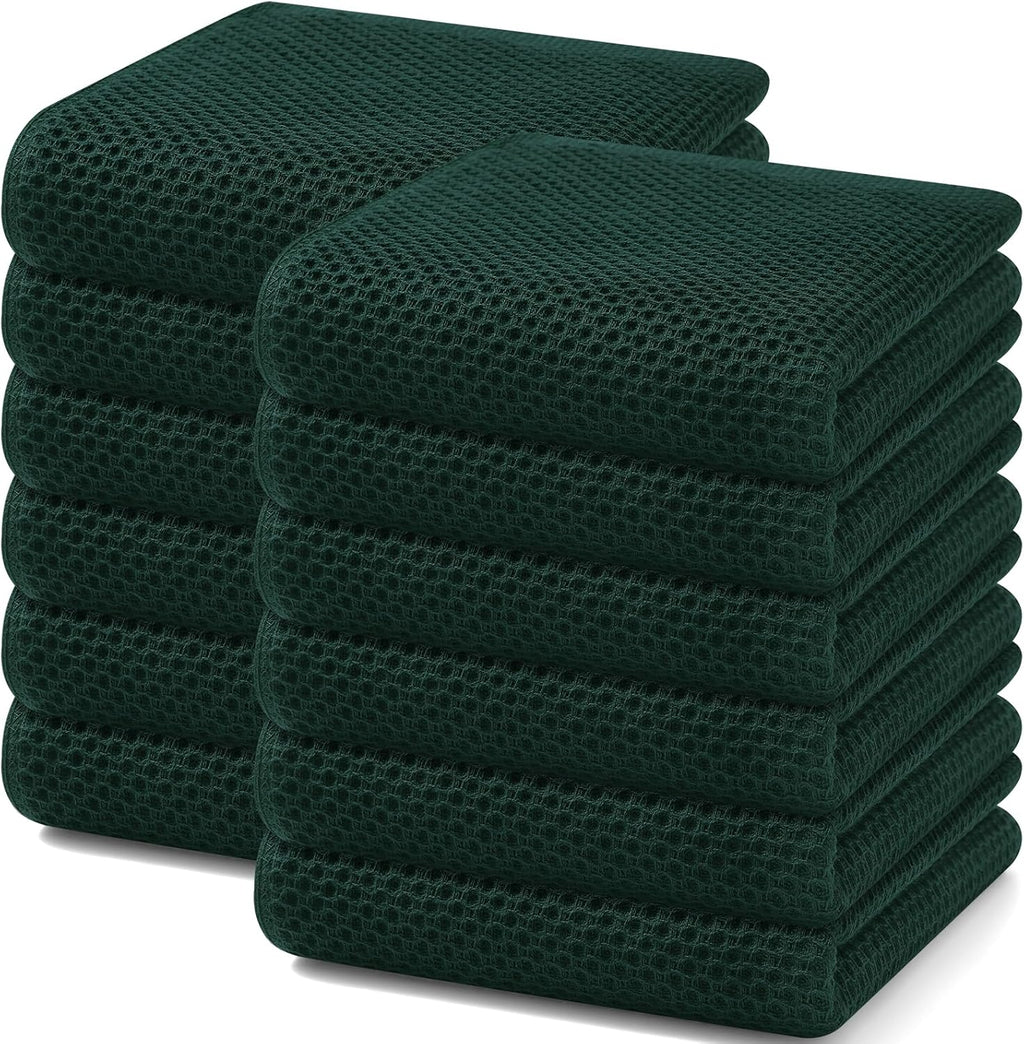 Homaxy 100% Cotton Waffle Weave Kitchen Dish Towels, Ultra Soft Absorbent Quick Drying Cleaning