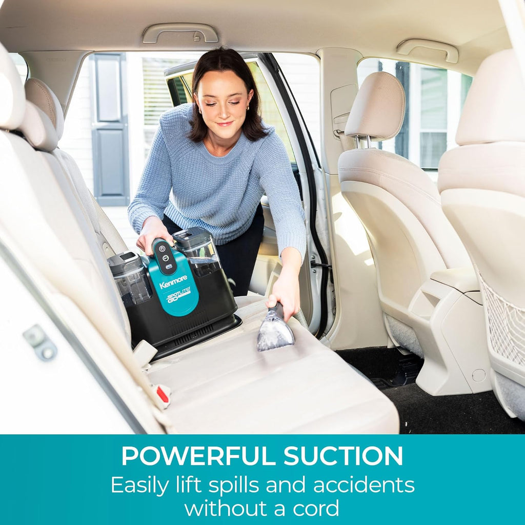 Kenmore KW1090 SpotLite Go 24V Cordless Brushless Portable Carpet Spot Cleaner, 16Kpa Power