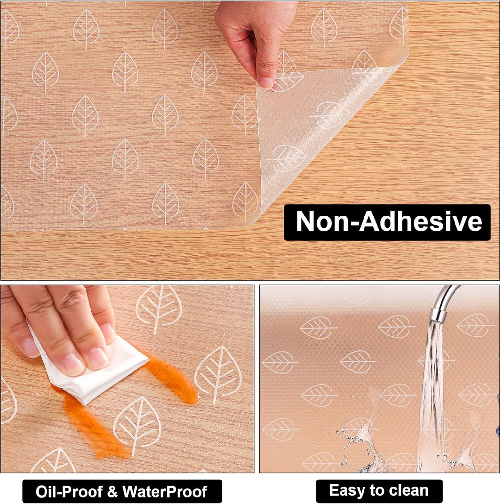 Cooyes Shelf Liner Drawer Liners, Shelf Liners for Kitchen Cabinets, Non-Adhesive Cabinet Liner