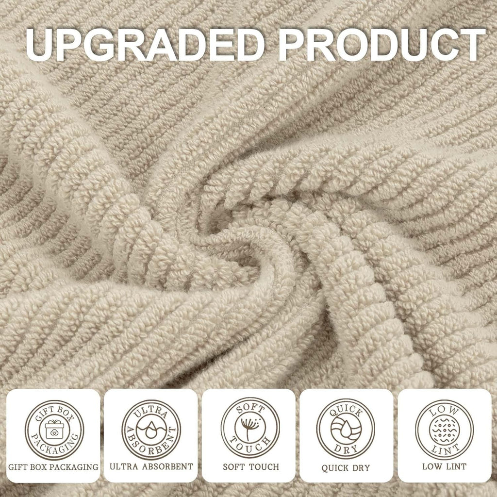 Cotton Washcloths - 6PC 13"x13" | Quick Dry | Soft | Light Weight | Absorbent | Hotel Quality