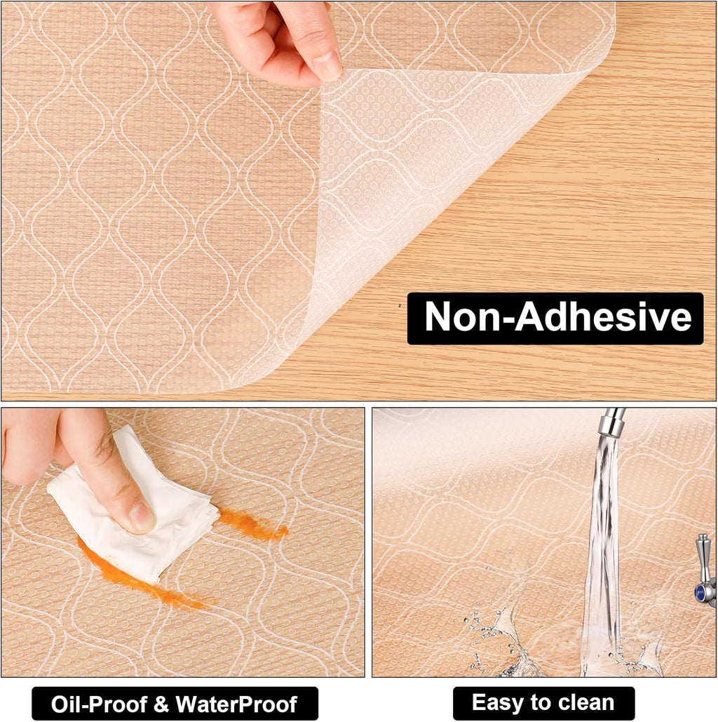 Cooyes Shelf Paper for Kitchen Cabinets Non Adhesive, Waterproof & Oil-Proof Kitchen Drawer Liner